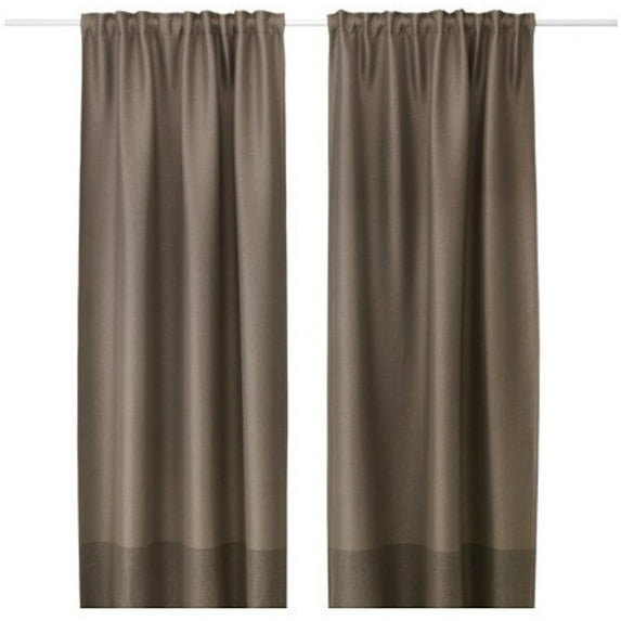 Ikea Block-out curtains, 1 pair, brown 2214.852.186
