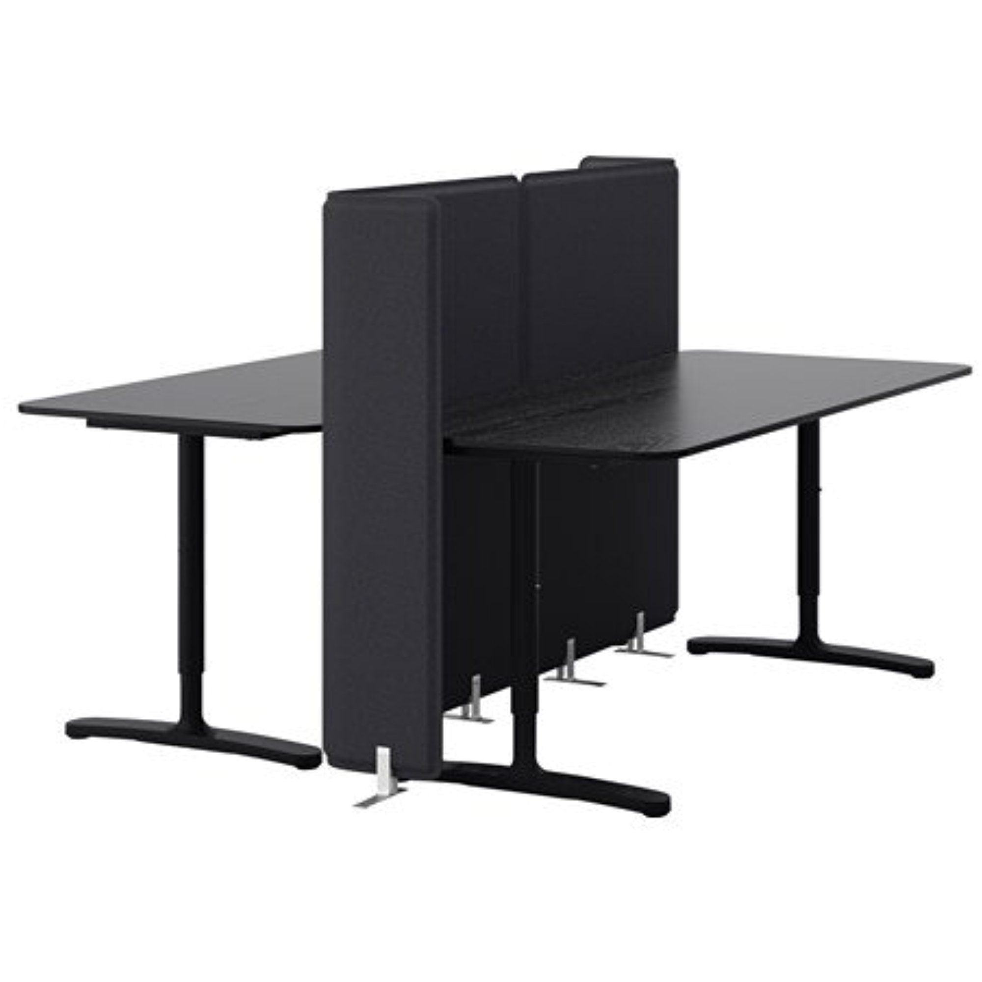 Ikea Desk with screen, black-brown, black 16202.14232.2210