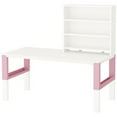 thumbnail image 1 of Ikea Desk with shelf unit, white, pink 8204.82629.3834, 1 of 1