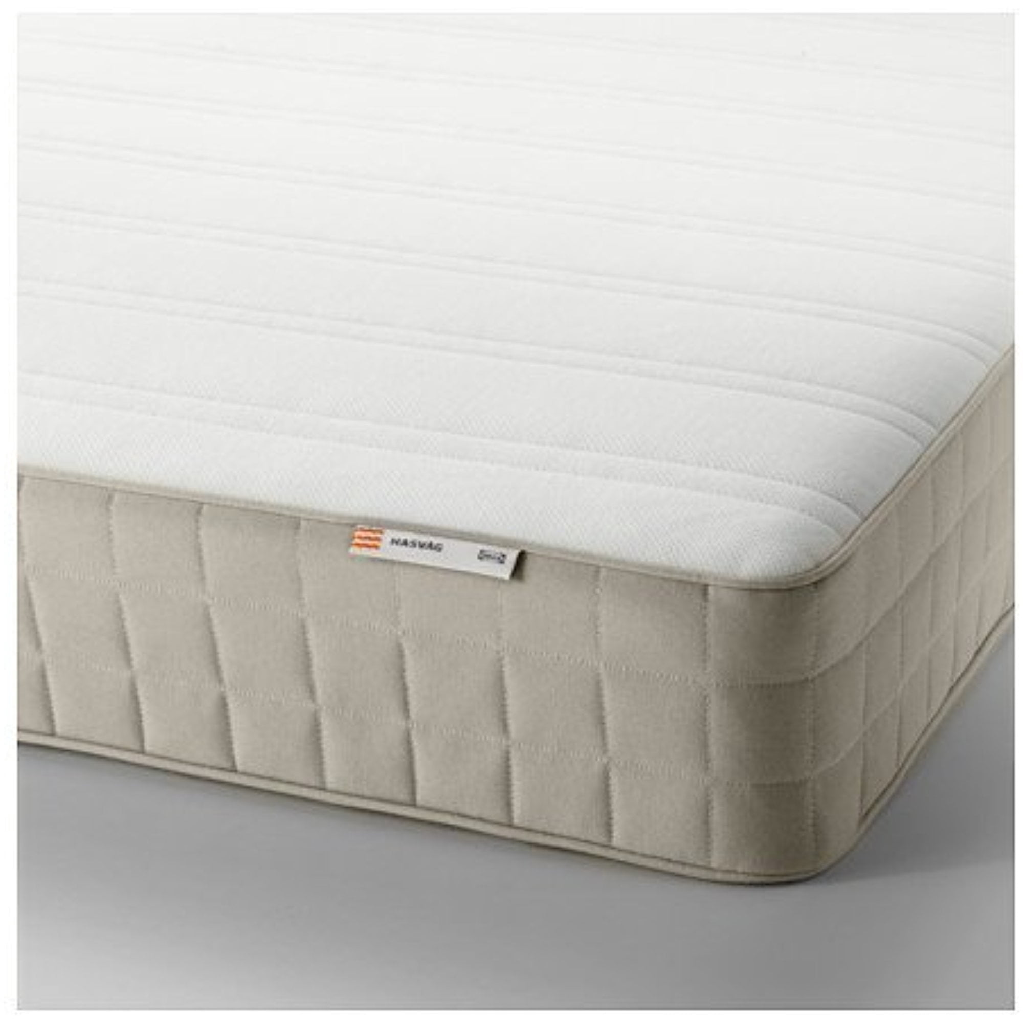 Ikea HASVÅG Spring mattress (twin size), medium firm, beige 