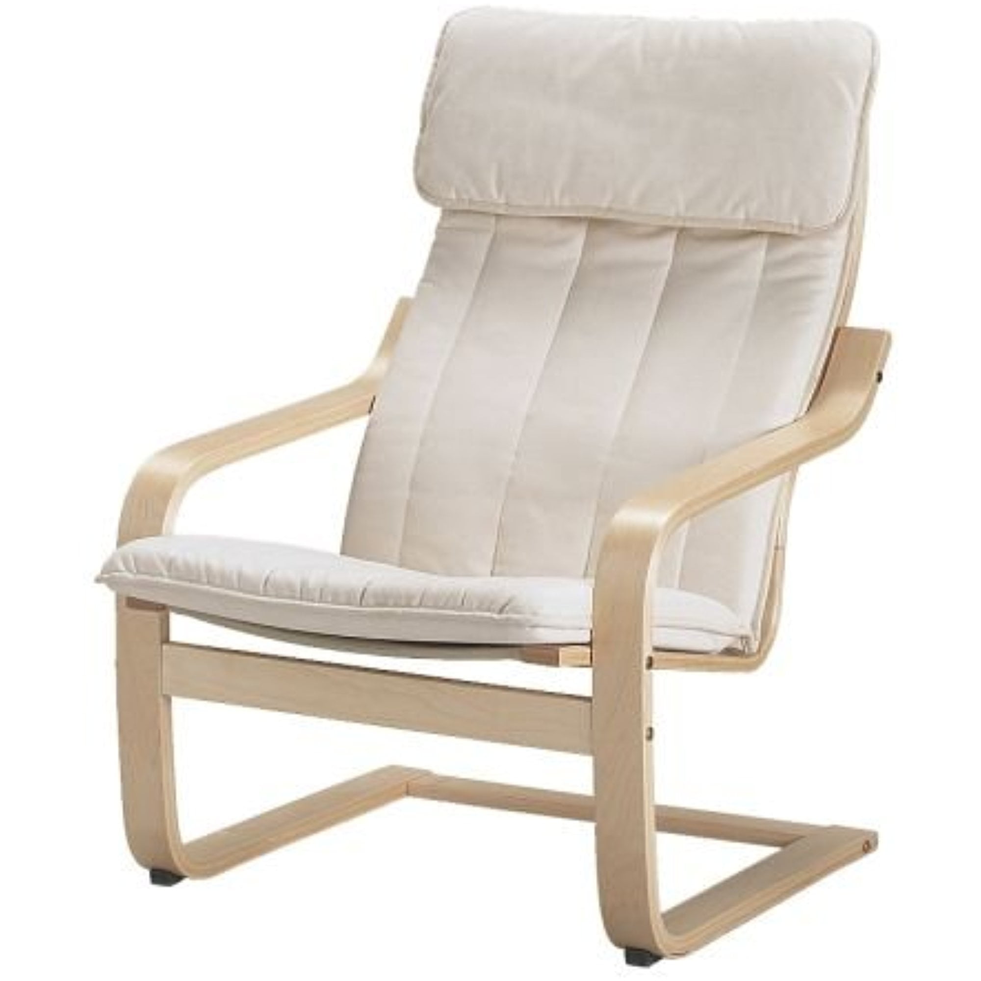 IKEA ' Poang Chair Armchair with Cushion, Cover and Frame (knisa Light Beige) Bundle with Feltectors Cleaning Cloth