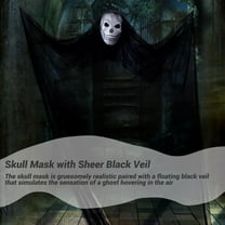 Ikeay 1-Piece Flying Ghost Hanging Animated Prop Halloween Decoration for Yard Outdoor Indoor Party Scary Decor