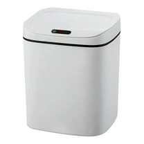 Ikeay 12L Automatic Motion Sensor Trash Can with Lid, Soft-Close Kitchen Bedroom Garbage Bin, Odor Control, Pp Plastic, Battery Powered