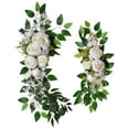 thumbnail image 1 of Ikeay 2-Pack Wedding Arch Flowers Artificial, Diy Bridal Backdrop Decor for Garden Party Archway, Home Fence Decoration (2 Strips) White, 1 of 9