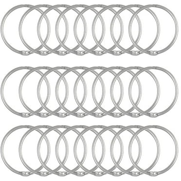 Ikeay 24Pcs Shower Curtain Rings Rustproof Decorative Shower Curtain Hooks Metal Round Shower Ring Hooks for Bathroom Shower Rod 2 Inch Silver,Hook Up,Hooks,Clearance Sale