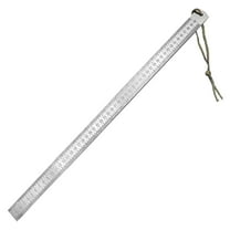 Ikeay 4 Mm Thick Stainless Ruler 21 In, Precision Metal Straightedge for Students Crafters Drafting, Non Slip Back Silver