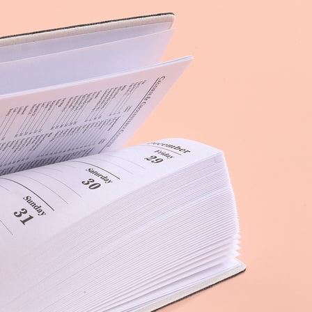 Ikeay A7 Leather Daily Planner 2024, Pocket Calendar Organizer with Weekly And Monthly Layouts for Time Management, Note Taking And Scheduling