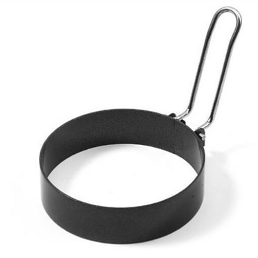 Ikeay An Omelette Mold, Egg Non Stick Ring Round Egg Pancake Maker Cooker Ring Cooking Tool for Frying Mcmuffin or Shaping Eggs, Egg Steamer