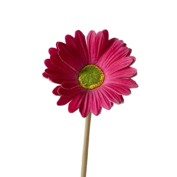 Ikeay Artificial Daisy Flowers, Realistic Pu Single Stem Fake Flower for Wedding Home Decor, Bendable Stem for Diy Arrangements, No Fade