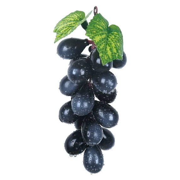 Ikeay Artificial Grapes Bunch Realistic Fake Fruit for Home Decor, Table Display, Wedding Party, Christmas Decoration, Durable Pvc Photography Prop
