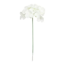 Ikeay 7-Pack White Hydrangea Artificial Flowers, Silk Flower Heads with Stems for Wedding Bouquet Centerpiece Home Party Shop Decor