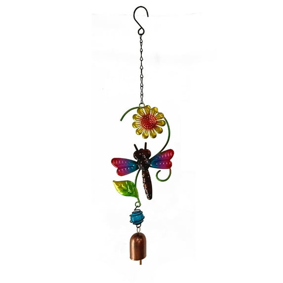 Ikeay Butterfly And Dragonfly Wind Chime, Garden Hanging Decor with Natural Design, Outdoor Courtyard Decoration for Patio, Balcony, And Porch