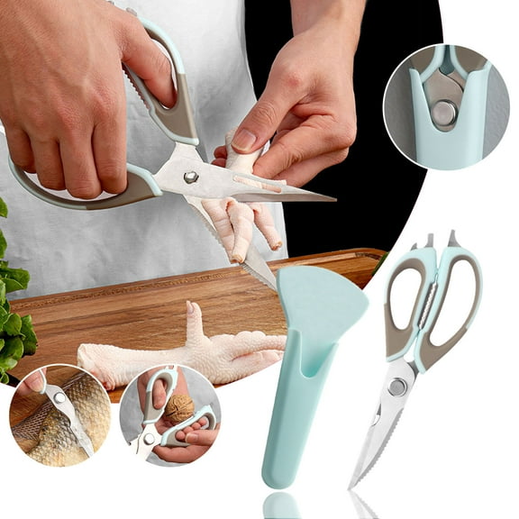 Ikeay Kitchen Shears Ultra Sharp Stainless Steel Multifunctional Stainless Steel Kitchen Detachable Shears Heavy Duty Meat Scissors Chicken Poultry Fish Herbs Food Scissors