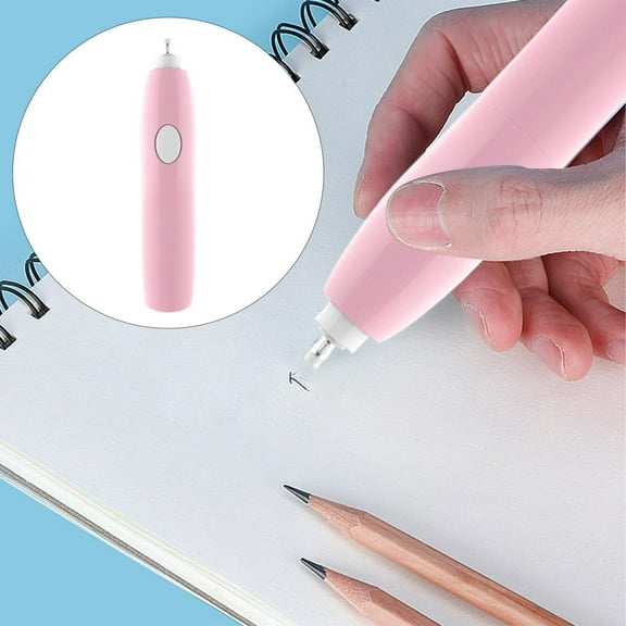 Ikeay Electric Eraser Kit 2 Pack Battery Operated Precision Artist Drawing Drafting Supplies with 32 Refills Blue White