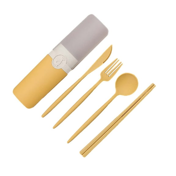 Ikeay Five Piece Cutlery Storage Box Set, Portable Tableware Fork Spoon and Chopsticks Set Storage Box Five Set, Tableware
