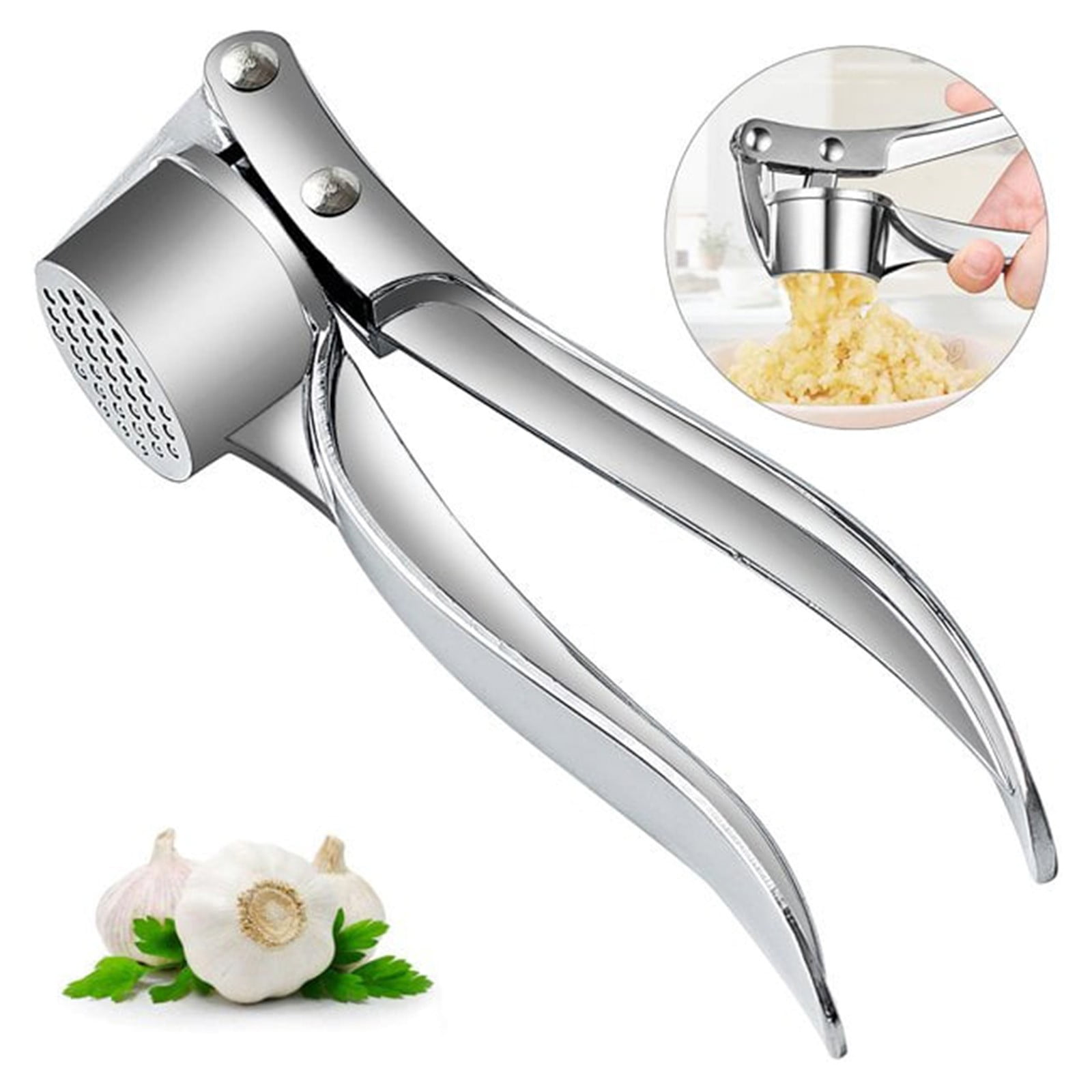 Ikeay Garlic Press, Garlic Crusher Squeezer Masher Kitchen Mincer Tool