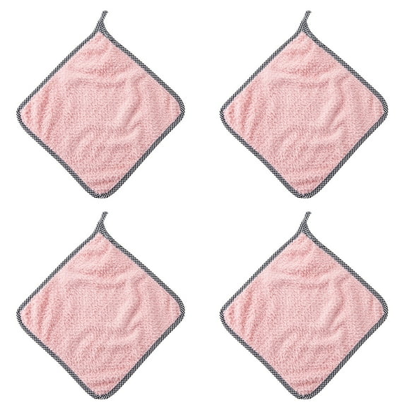 Ikeay Hand Towels and Rags, 4Pc Rags Oil Rags Kitchen Non-Stick Hand Can Be Hung Towel Rags Lazy Rags Cleaning Supplies, Rag