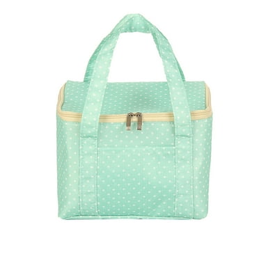 Ikeay Insulation Bags, Stripe Lunch Thermal Canvas Portable Picnic Bag Carry Case Insulated Cold Lunch Bag, Bento Packet