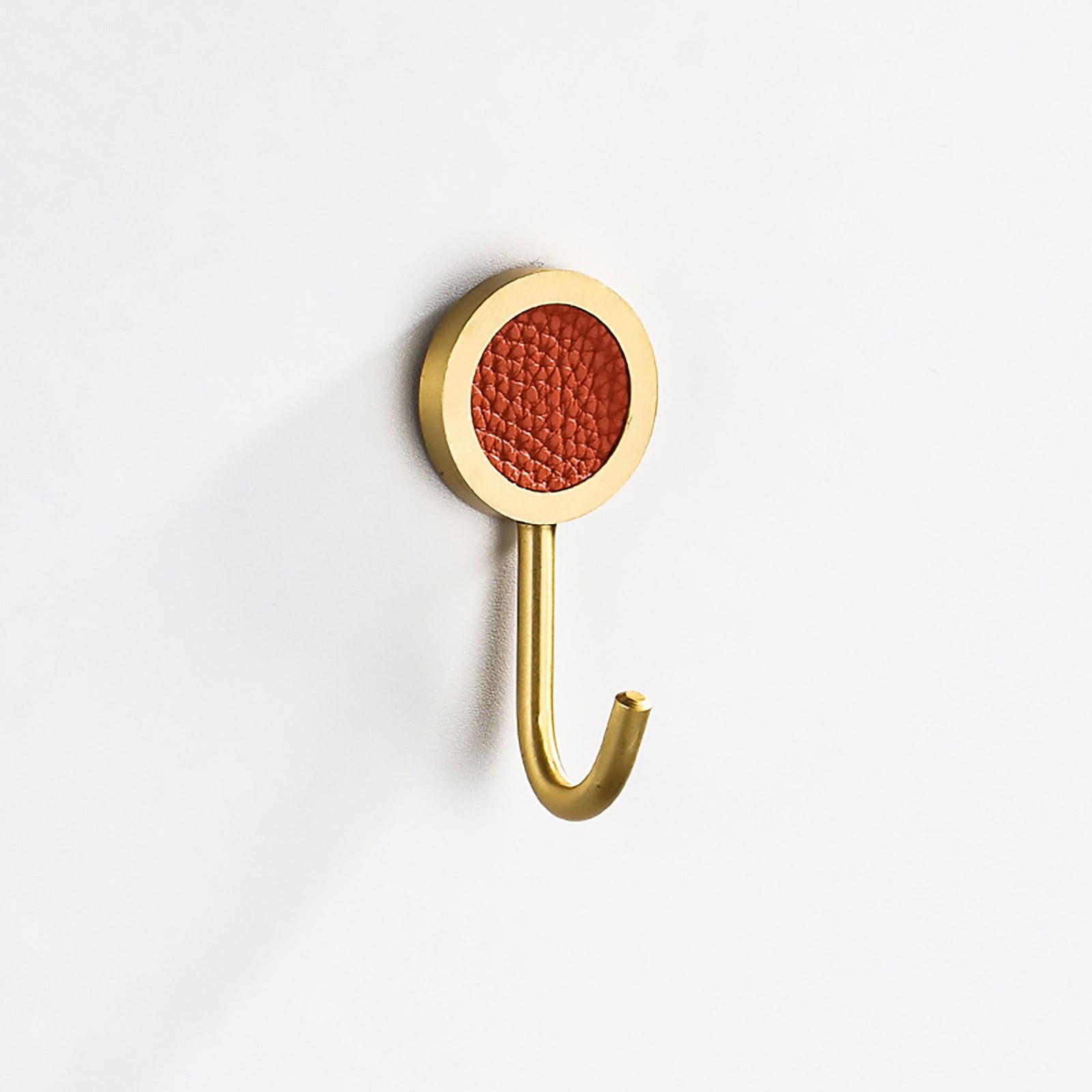 Ikeay Key Hooks for Wall Clearance,Aluminum Brushed Gold PunchFree