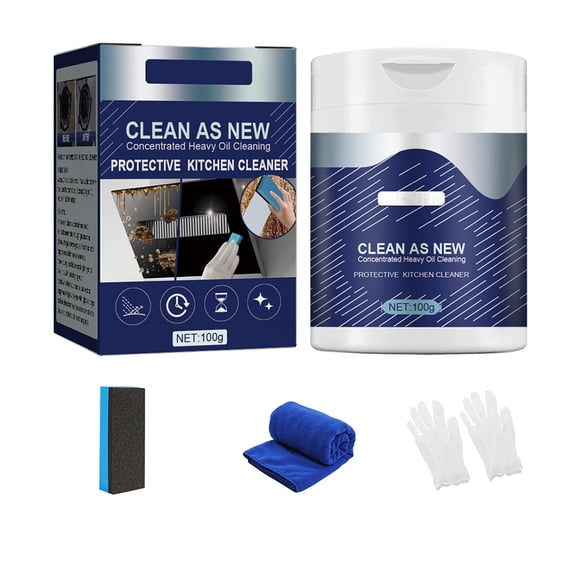 Ikeay Kitchen Cleaning Supplies Mof Chef Cleaning Powder Mof Chef Cleaning Powder Multipurpose Mof Chef Kitchen Cleaner for Bathroom Kitchen 100G 1 Set of Cleaning Powder