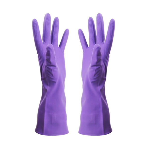 Ikeay Kitchen Waterproof Durable Wear-Resistant Laundry Gloves Purple A Clearance,1 Pair Of Gloves Promotion Sale