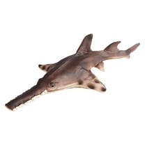 Ikeay Large Soft Rubber Sawfish Animal Figure, Realistic Stuffed Marine Model for Educational Play, Ocean Themed Decor, Cotton Filled, Kids Learning Toy Gold