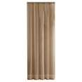 thumbnail image 1 of Ikeay Linen Textured Semi-Sheer Curtain Panel, 54X120 Inch Light Filtering Window Curtain for Bedroom Living Room Patio Door Brown, 1 of 2