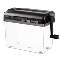 Ikeay Mini Manual Paper Shredder Clearance,Office Home A6 Mini Manual Paper Shredder Desktop Hand Crank Document Shredder Black,Paper Shredder Clearance Sale
