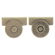 Ikeay No Sew Magnetic Purse Clasps 20Mm - Invisible Bag Closures, Handbag Snap Repair Kit, Bronze Metal Button (10 Pairs) Bronze