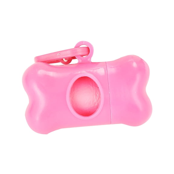 Ikeay Pet Dog Waste Poop Bag Dispenser Holder Case, Refillable Bone-Shaped Dispenser with Bags, Attachable to Leash, Black
