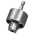 thumbnail image 1 of Ikeay Pvc Pipe Threader Kit - Internal & External Thread Tool for 1/2 to 2 Inch Pipes, Drill Compatible Plumbing Tool Silver, 1 of 8