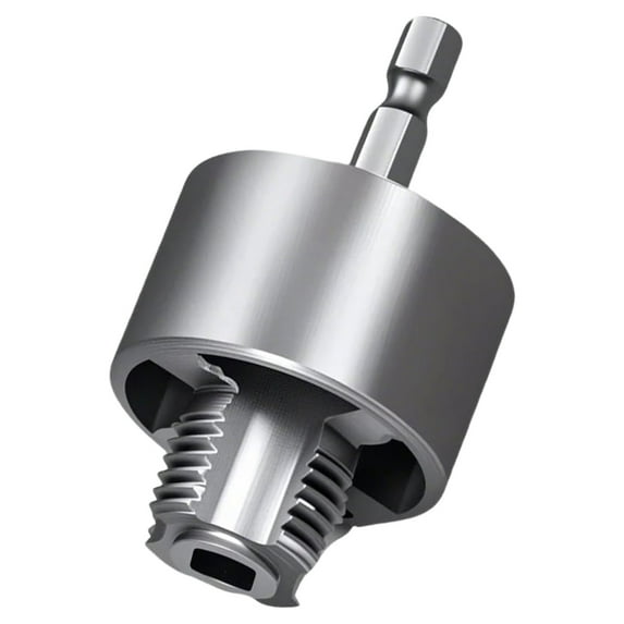 Ikeay Pvc Pipe Threader Kit - Internal & External Thread Tool for 1/2 to 2 Inch Pipes, Drill Compatible Plumbing Tool Silver