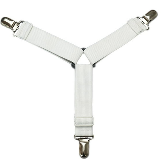 Ikeay Set Of 4 Sheet Holders Triangle Elastic Mattress Corner Clips 3 Way Fitted Bed Sheet Fastener Suspenders Heavy Duty for Bedding Sheets Mattress Covers Sofa Cush,Securing Clip