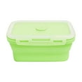 thumbnail image 1 of Ikeay Silicone Storage Containers 4-Piece Set, Microwave & Freezer Safe, Collapsible Leak-Proof Food Containers for Meal Prep, Kitchen Travel Green, 1 of 9