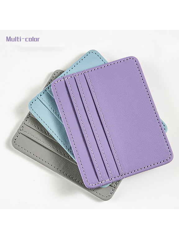 Slim Rfid Leather Credit Card Holder Minimalist Front Pocket Wallet for Men Women Travel Gift
