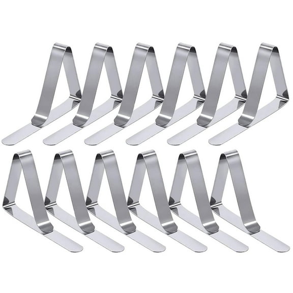 Ikeay Tablecloth Clips 12 Packs Clips Flexible Stainless Steel Table Cloth Cover Clamps Table Cloth Holders Ideal for Picnics Graduation Party,Stainless Steel Tablecloth Clip,Clearance Sale
