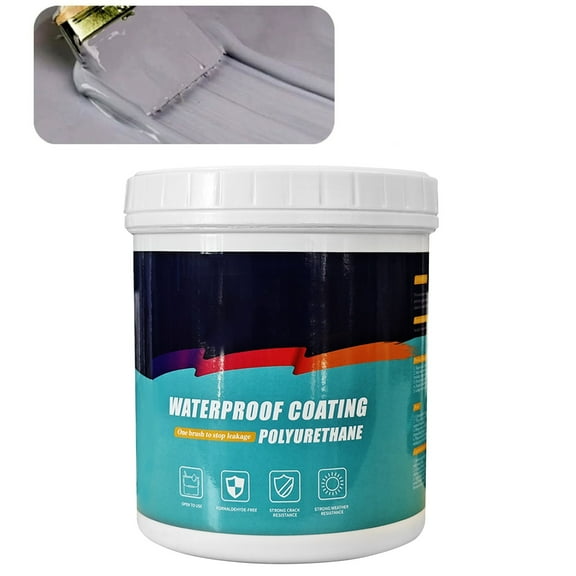 Ikeay Waterproof Roof Sealant Polyurethane Leak Repair Coating Indoor Outdoor 300Ml Liquid Brush on Sealant for Bathroom Wall Gutter Metal Rv Camper