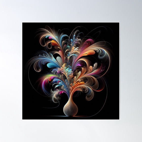 Ikebana 18 Poster Wall Art, Modern Wall Decor For Living Room Bedroom, 16x16 UNFRAMED