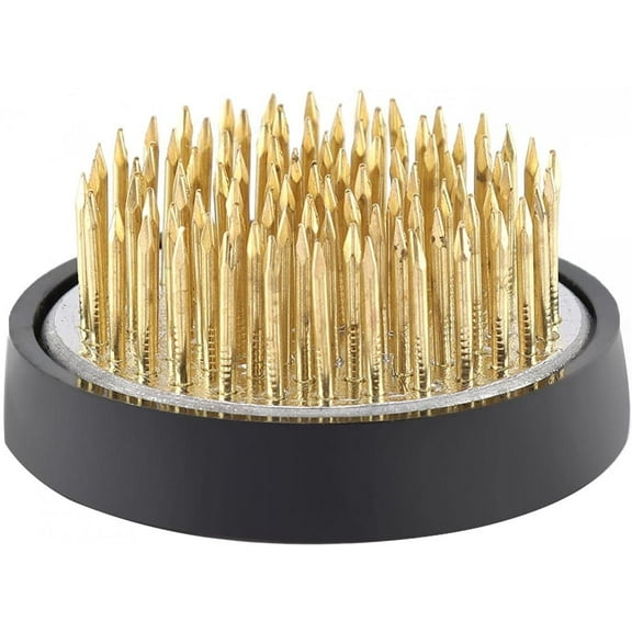 Ikebana Kenzan Floral Japanese Style Arranging Pin Frogs Round Copper Needle for Floral Arranging Flower Decoration Fixed Arranging Tool(50mm Diameter)