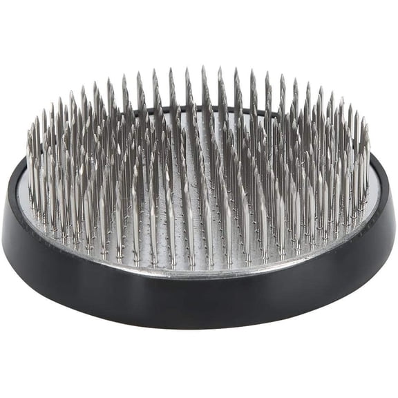 Ikebana Round Flower Kenzan, Japanese Style Kenzan Frog Flower Arrangement Holder Needle Arranging Tool Accessories(Stainless Steel Needle)