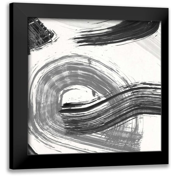 Ikeda, Haru 12x12 Black Modern Framed Museum Art Print Titled - Happening (detail 1)