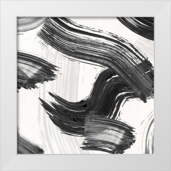 Ikeda, Haru 12x12 White Modern Wood Framed Museum Art Print Titled - Happening (detail 2)