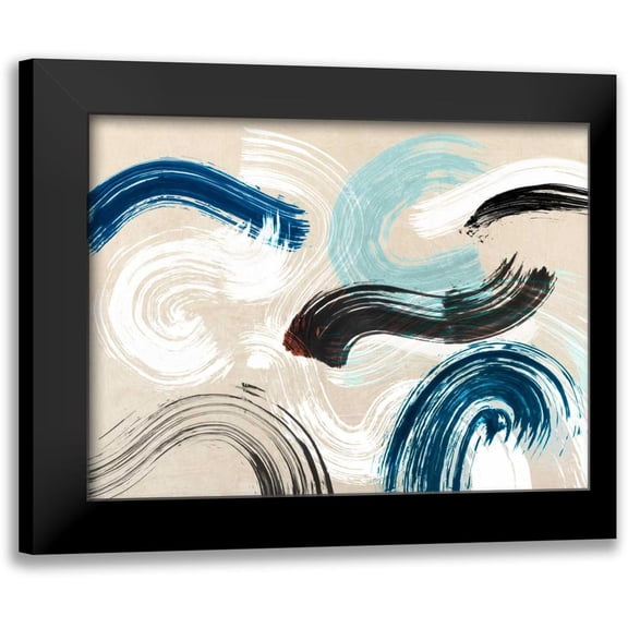 Ikeda, Haru 14x12 Black Modern Framed Museum Art Print Titled - Waves
