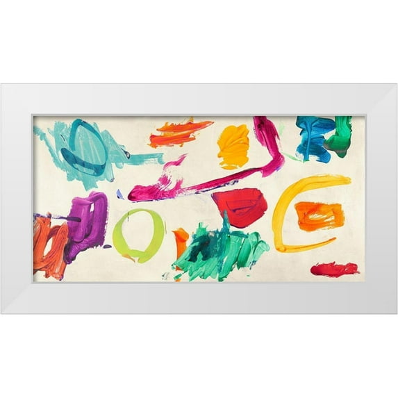 Ikeda, Haru 18x11 White Modern Wood Framed Museum Art Print Titled - Games of Children