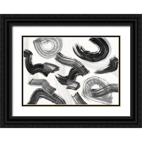 Ikeda, Haru 18x14 Black Ornate Wood Framed with Double Matting Museum Art Print Titled - Happening