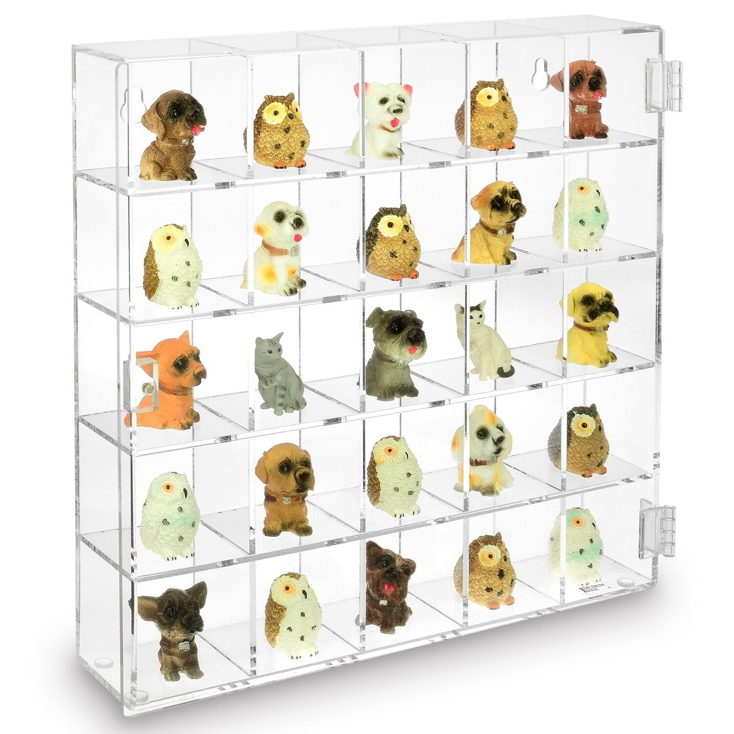 Clear Acrylic Wall-Mounted Display Case with Mirrored Back