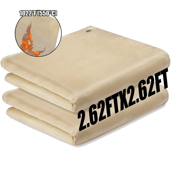 Ikerall Welding Blanket 2.622.62 ft - 2 Pack, Fiberglass, 1022F Fire Resistant for Industrial, Grill and Camping