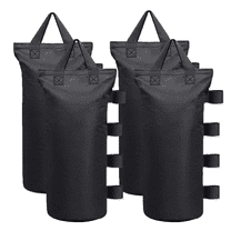 Ikerall Canopy Weights Bag Leg Weight for Pop up Canopy Tent, Sand Bags for Patio Umbrella Instant Outdoor Sun Shelter (4 Pack - Black)