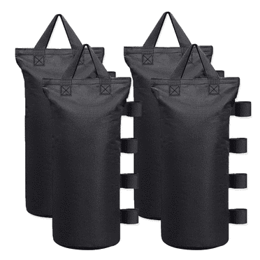 Ikerall Canopy Weights Bag Leg Weight for Pop up Canopy Tent, Sand Bags for Patio Umbrella Instant Outdoor Sun Shelter (4 Pack - Black)
