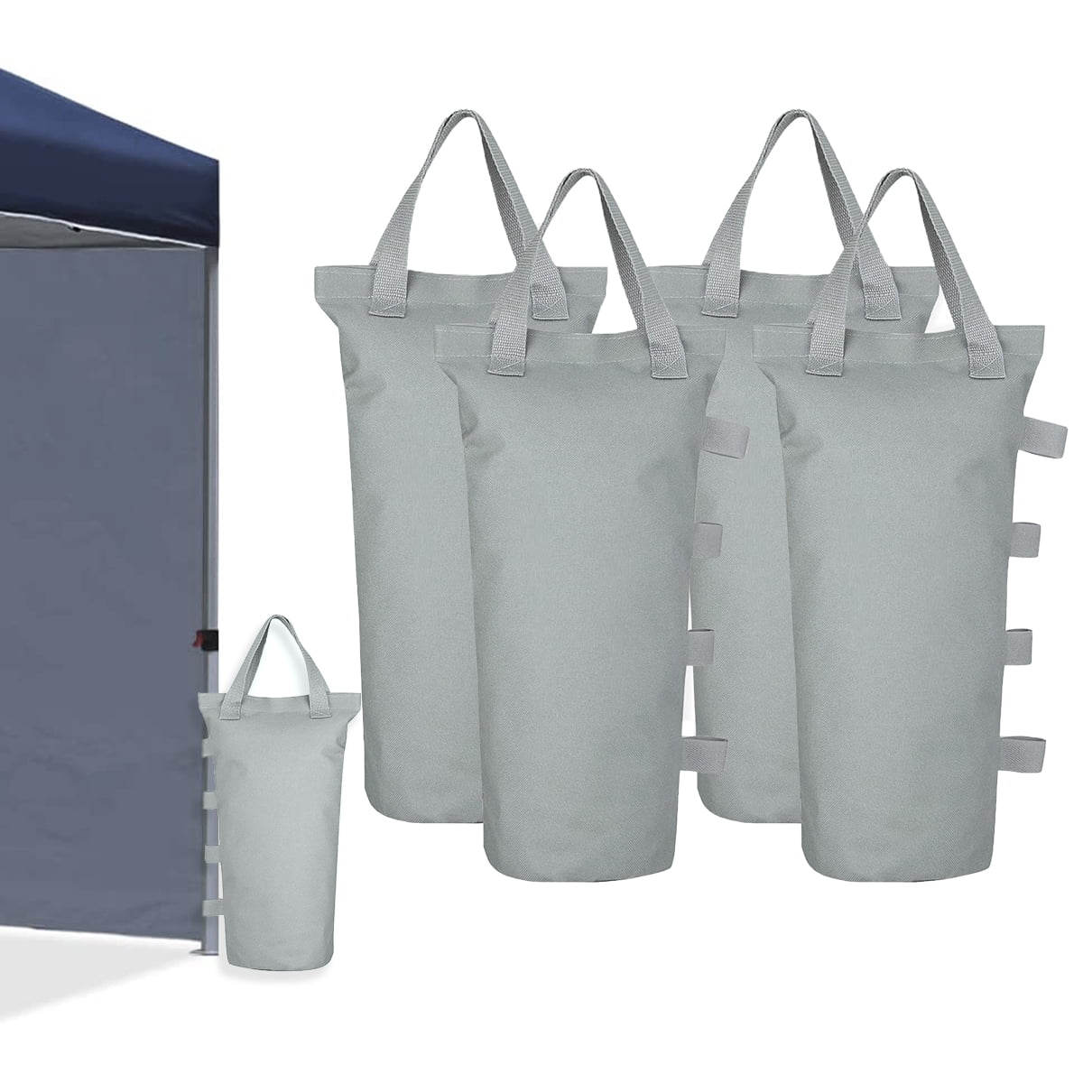 Ikerall Canopy Weights Bag for Tent & Patio Umbrella, Outdoor Sun Shelter (4 Pack Grey
